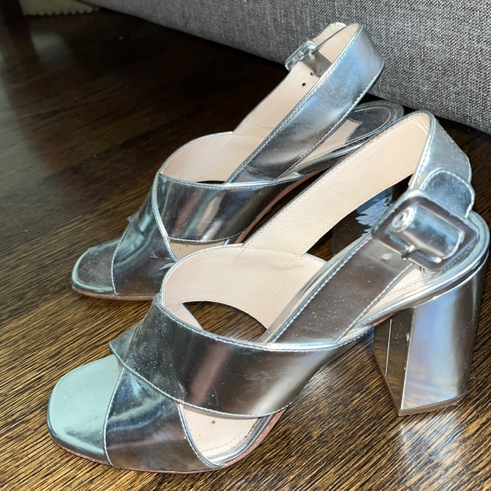 Prada Silver heels